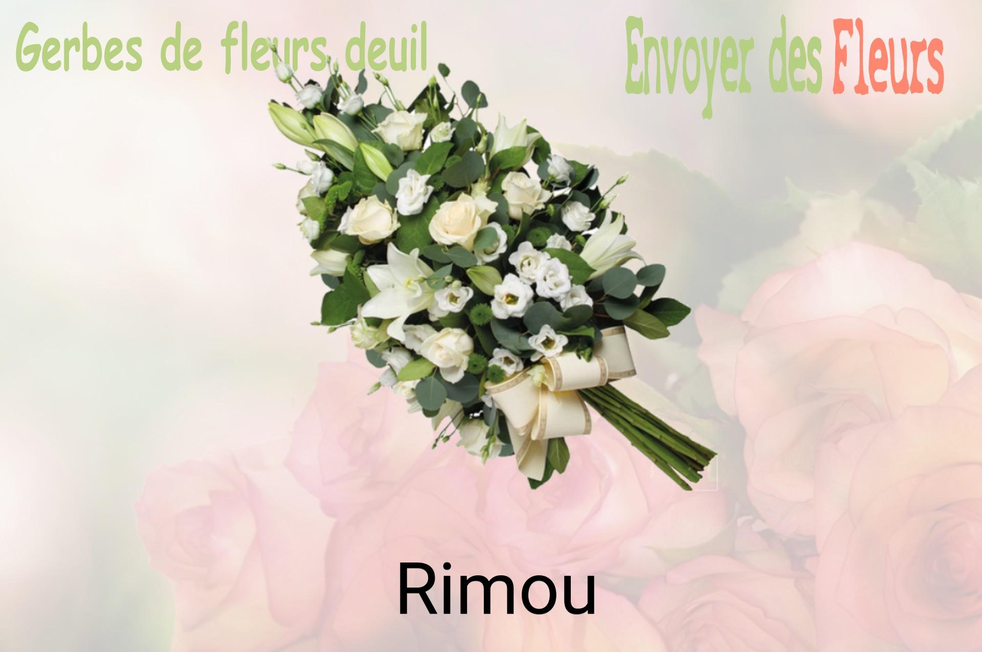 Gerbe de fleurs de deuil livrée à Rimou